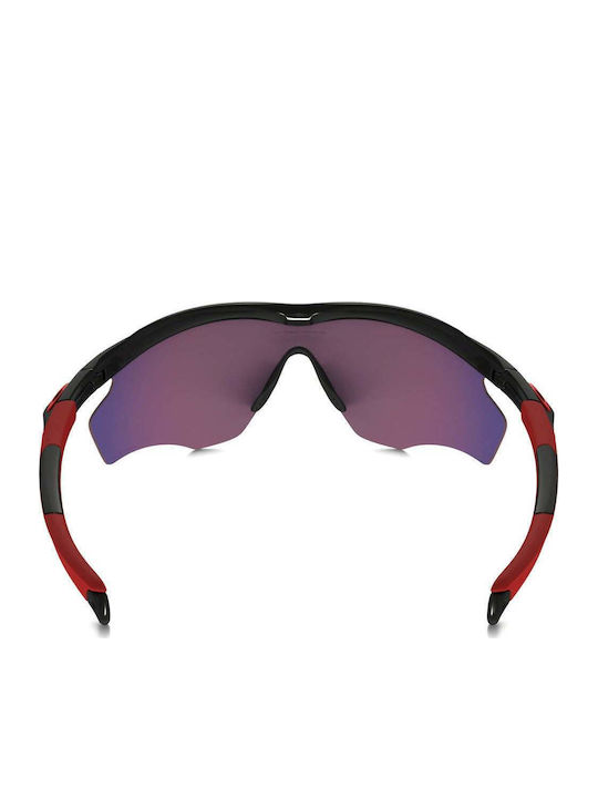 Oakley M2 Frame XL Men's Sunglasses with Black Plastic Frame and Purple Mirror Lens OO9343-08