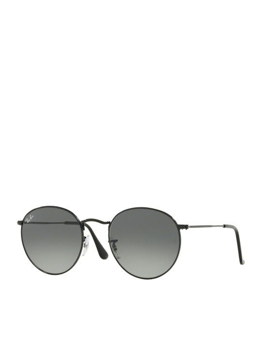 Ray Ban Round Metal Unisex Γυαλιά Ηλίου με Μαύρο Μεταλλικό Σκελετό και Μαύρο Ντεγκραντέ Φακό RB3447N 002/71