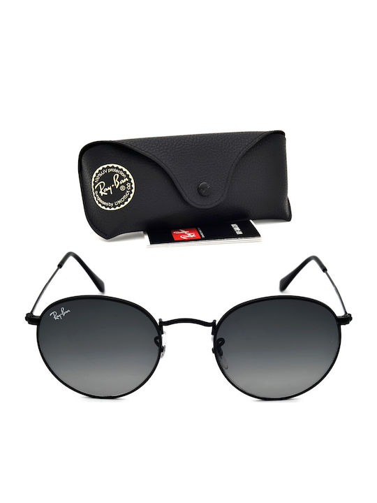 Ray Ban Round Metal Unisex Γυαλιά Ηλίου με Μαύρο Μεταλλικό Σκελετό και Μαύρο Ντεγκραντέ Φακό RB3447N 002/71