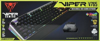 Viper V765 Gaming Tastatură mecanică cu Kailh Box roșu switch-uri și iluminare RGB (Engleză UK) Argint
