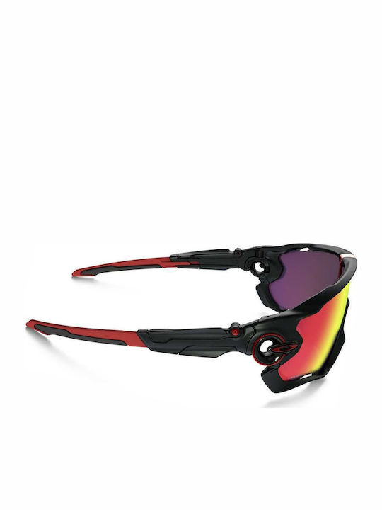 Oakley Jawbreaker Men's Sunglasses with Black Plastic Frame and Purple Mirror Lens OO9290-20