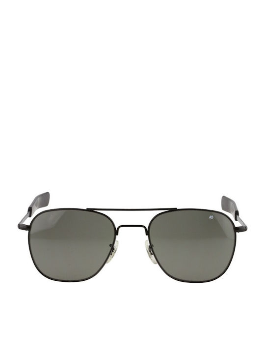 American Optical Original Pilot Men's Sunglasses with Black Metal Frame and Black Polarized Lens