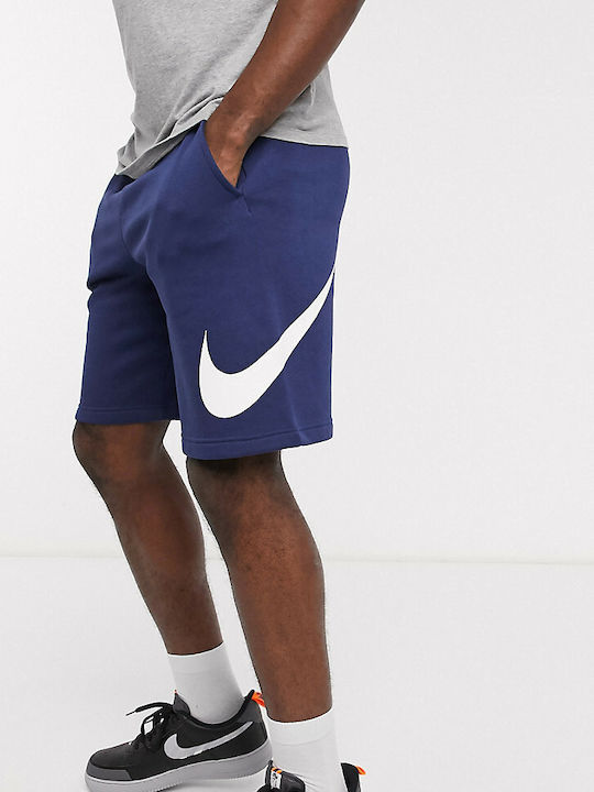 Nike Sportswear Club Men's Sports Monochrome Shorts Navy Blue
