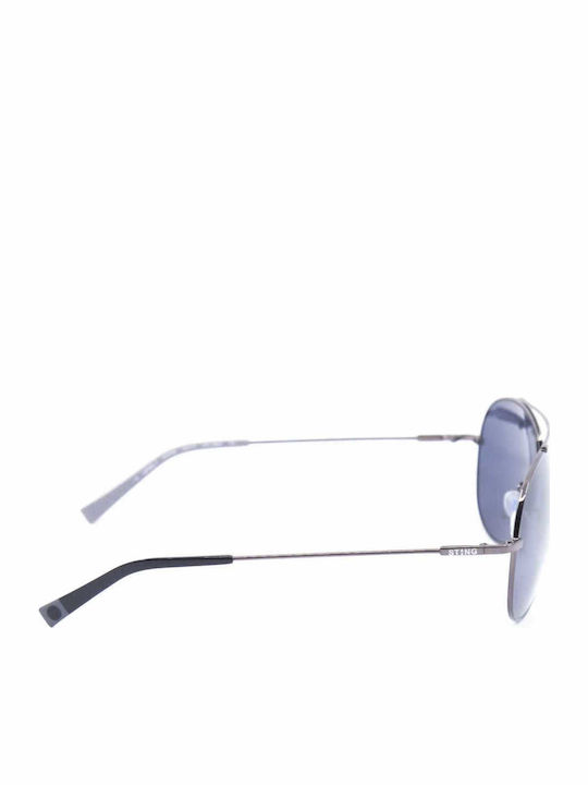 Sting Men's Sunglasses with Silver Metal Frame SST005 568X