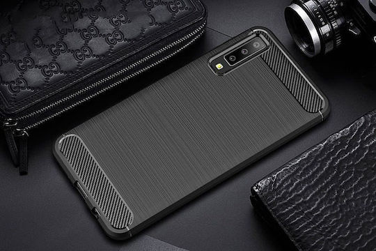 Hurtel Back Cover Silicon Negru (Galaxy A7 2018)