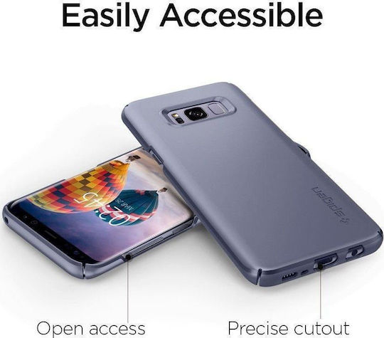 Spigen Thin Fit Задна корица Пластмаса Лилав (Galaxy S8)