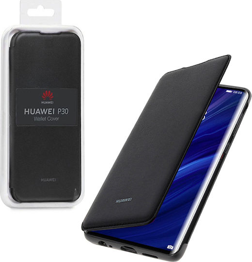 Huawei Книга Изкуствена кожа Черен (Huawei P30)