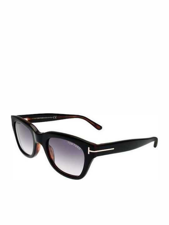 Tom Ford Snowdon FT 0237 05B Bărbați Ochelari de soare cu Negru Din plastic Rame și Albastru Ochelari de soare Lentilă