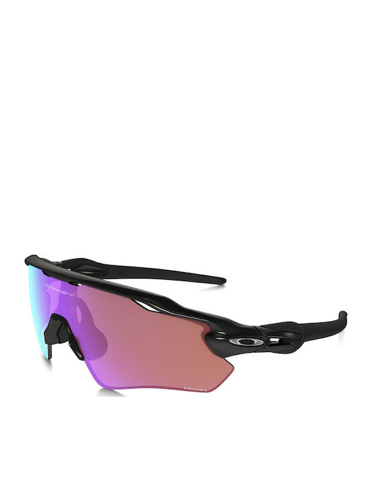 Oakley Radar Ev Path Men's Sunglasses with Black Plastic Frame and Purple Mirror Lens