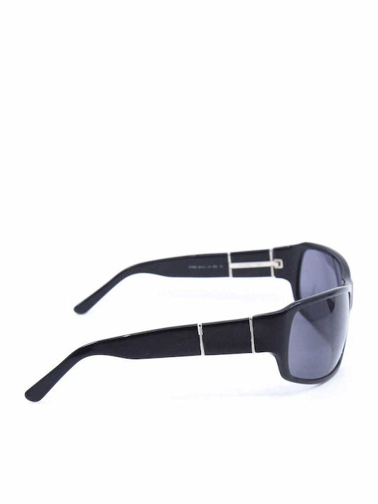 Zegna Sonnenbrillen mit Schwarz Rahmen und Schwarz Linse