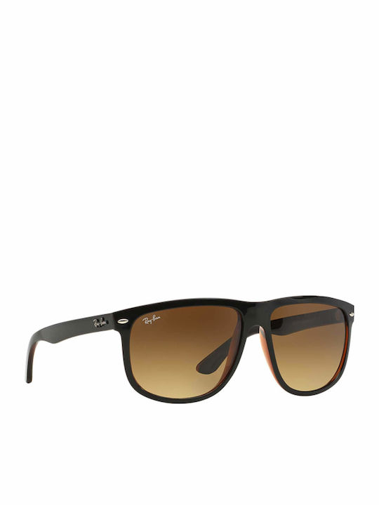 Ray Ban Boyfriend Unisex Ochelari de soare cu Negru Cadru și Maro Degrade Lentilă RB4147 6095/85