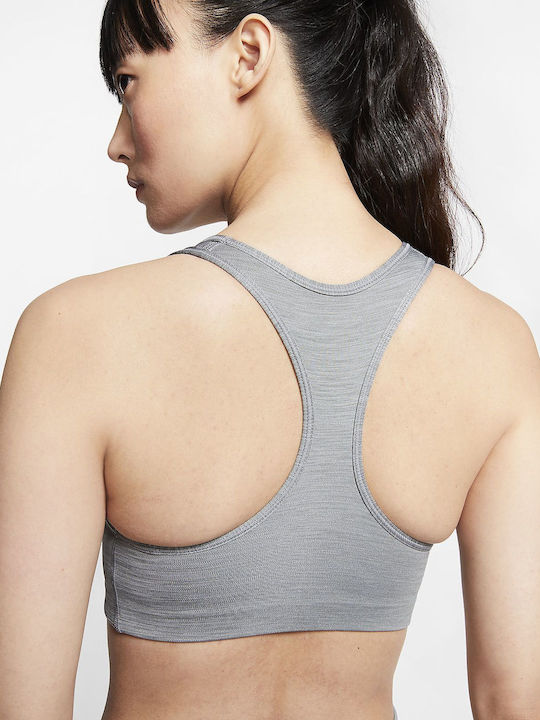 Swoosh Women’s Athletic Sports Bra Gray with Lining