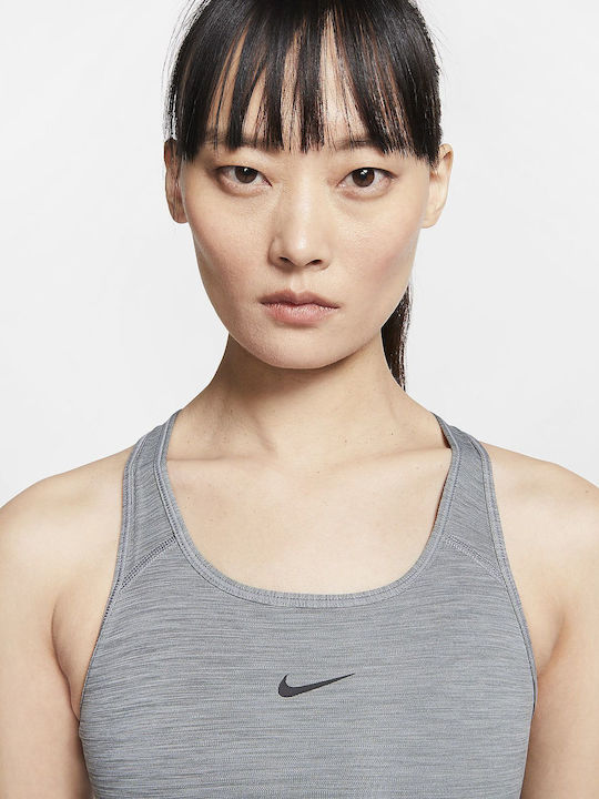 Swoosh Women’s Athletic Sports Bra Gray with Lining