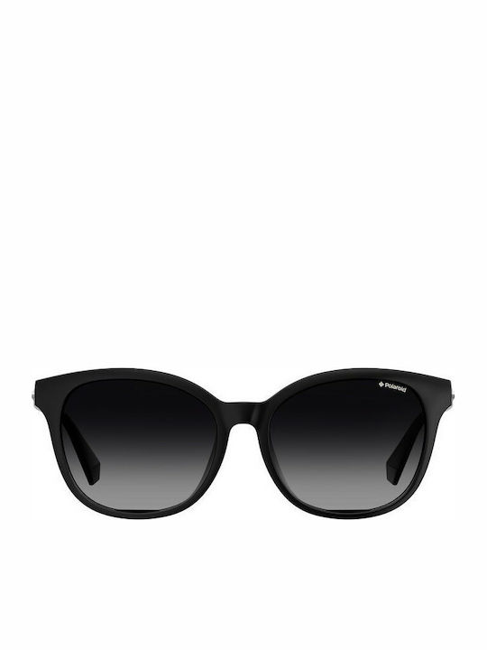 Polaroid Women's Sunglasses with Black Acetate Frame and Black Gradient Polarized Lenses PLD 4089/F/S 807/WJ