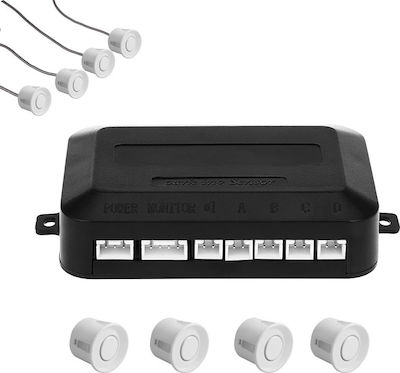 Car Parking System with Buzzer and 4 Sensors in White Colour