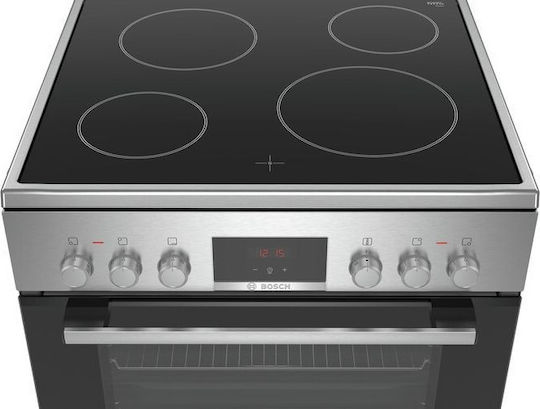 Bosch Κουζίνα 66lt με Κεραμικές Εστίες Π60εκ. Inox