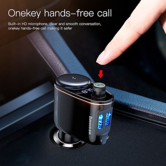 Baseus FM Transmitter Αυτοκινήτου Locomotive με USB