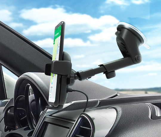 iOttie Βάση Κινητού Αυτοκινήτου Easy One Touch Wireless Fast Charging Dash & Winds με Ρυθμιζόμενα Άγκιστρα και Ασύρματη Φόρτιση