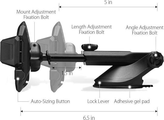 Spigen Kuel AP12T Mount Holder Car Mobile Mount with Adjustable Hooks Black