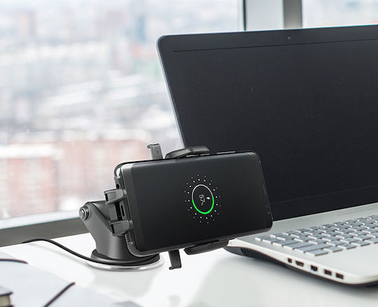 iOttie Βάση Κινητού Αυτοκινήτου Easy One Touch Wireless Fast Charging Dash & Winds με Ρυθμιζόμενα Άγκιστρα και Ασύρματη Φόρτιση