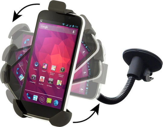 Yenkee YSM 402L Car Mobile Mount with Adjustable Hooks Black
