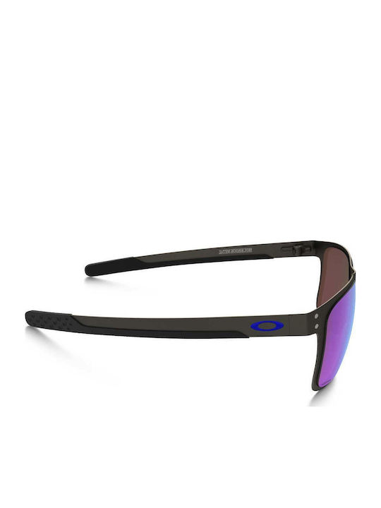 Oakley Holbrook Метални Мъжки Слънчеви Очила с Сив Метален Рамка и Сини Поляризирани Огледални Стъкла OO4123-07