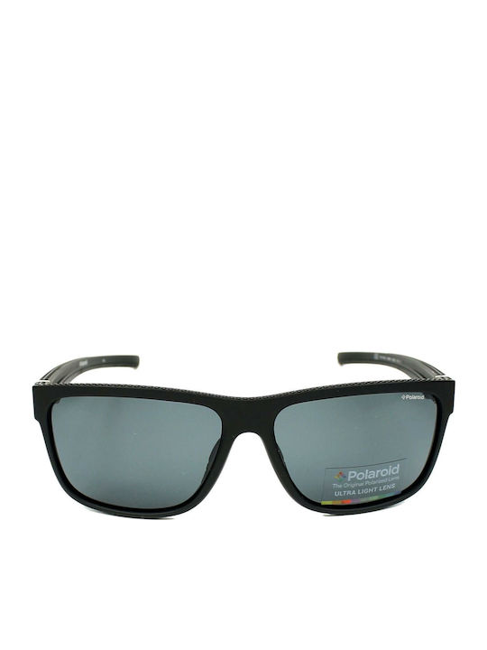 Polaroid Men's Sunglasses with Black Acetate Frame and Black Polarized Lenses PLD 7014/S 807/M9