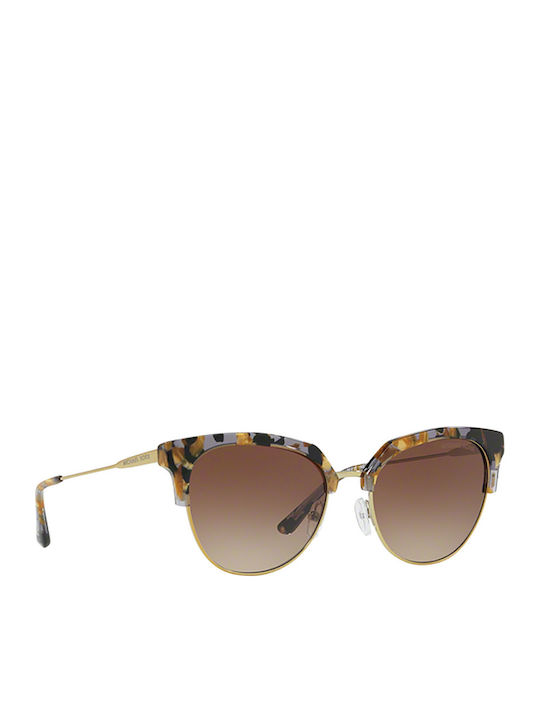 Michael Kors Women's Sunglasses with Multicolour Tartaruga Frame and Brown Lenses MK1033 3339/13