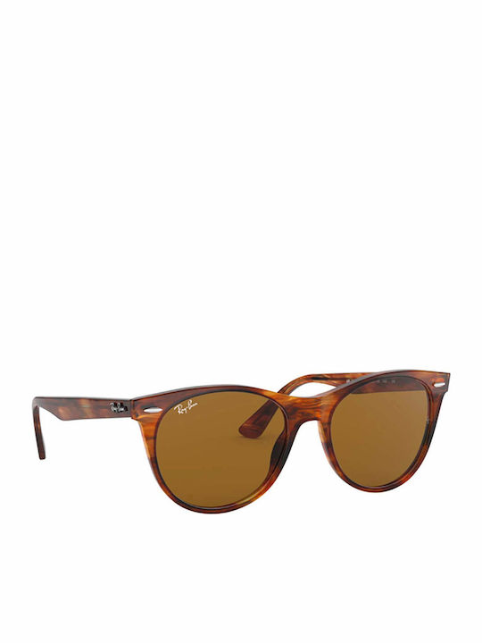 Ray Ban Wayfarer II Унисекс Слънчеви Очилa с Кафяв Костенурка Пластмасова Рамка и Кафяви Стъкла