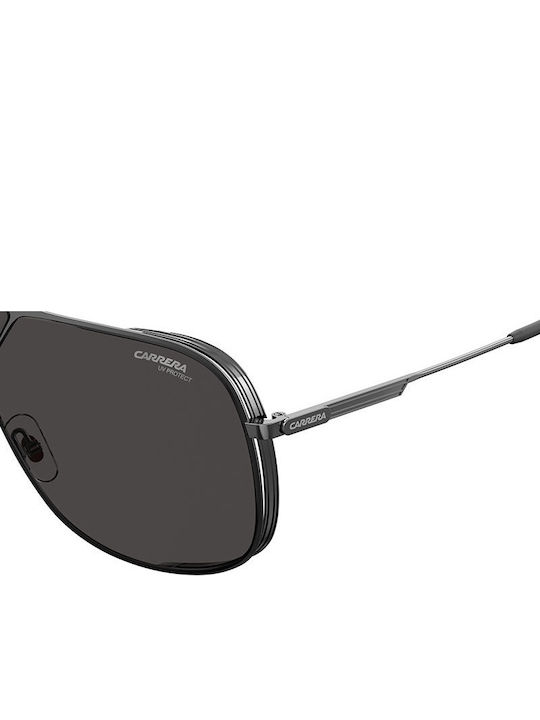 Carrera Men's Sunglasses With Grey Metallic Frame And Grey Lens