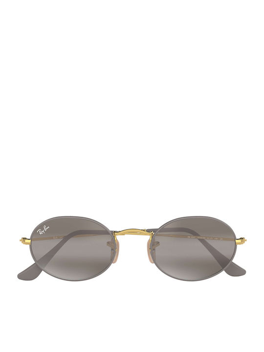 Ray Ban Кристал Унисекс Слънчеви Очила с Златен Малеък Рамка и Сиви Стъкла RB3547 9154/AH