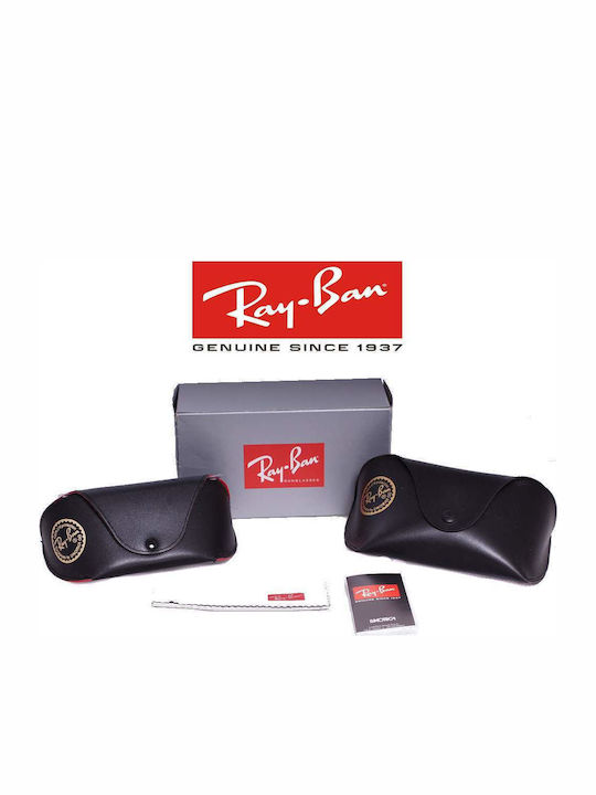 Ray Ban Damen Sonnenbrille mit Schwarz Kunststoff Gestell und Grün Linse RB4068 601
