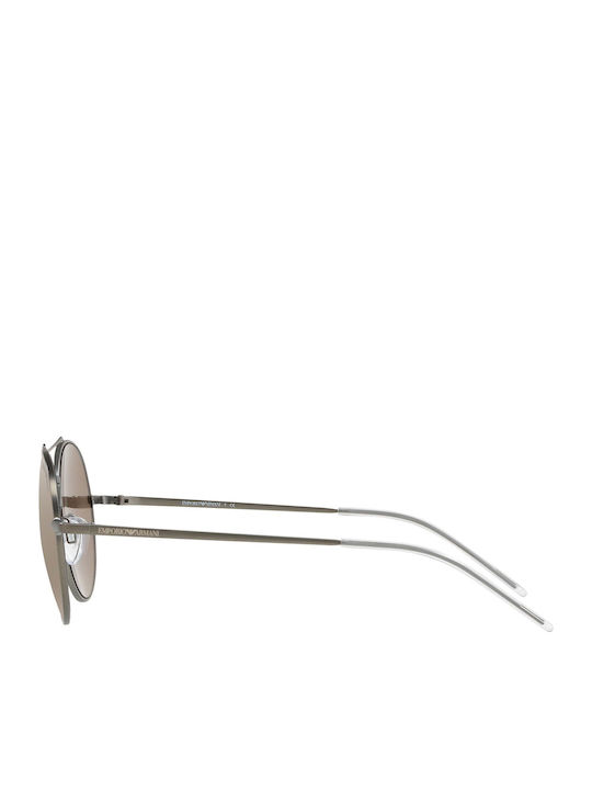 Emporio Armani Men's Sunglasses with Grey Metallic Frame and Brown Mirror Lens EA2061 30035A