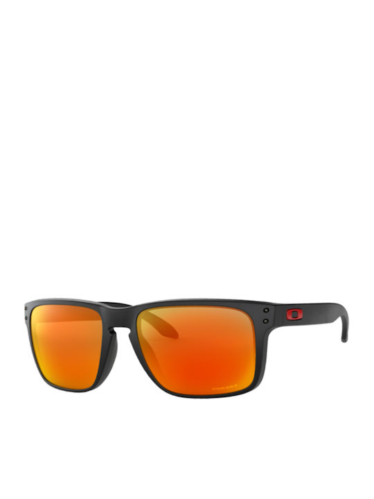 Oakley Holbrook XL Мъжки Слънчеви Очила с Черна Пластмасова Рамка и Оранжев Огледален Лещи OO9417-04
