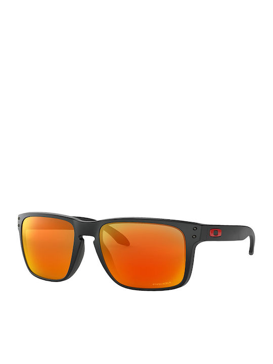 Oakley Holbrook XL Мъжки Слънчеви Очила с Черна Пластмасова Рамка и Оранжев Огледален Лещи OO9417-04