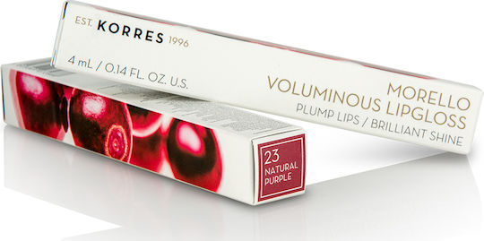 Korres Morello Voluminous Lip Gloss 23 Natural Purple 4ml