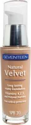 Seventeen Natural Velvet Longlasting Matte Течен грим SPF20 70 Light Camel 30мл