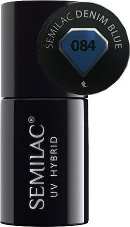 Semilac Classic Semi-Permanent Nail Polish Denim Blue 084 7ml 1pcs