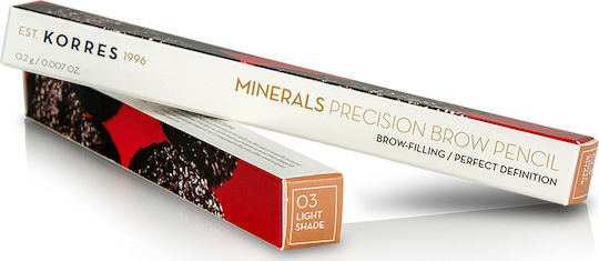 Korres Minerals Precision Double Sided Pencil For Eyebrows 03 Light Shade