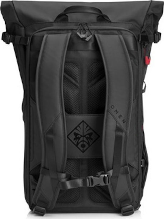 HP Transceptor 15 Rolltop Wasserdicht Tasche Rucksack für Laptop 15.6" in Schwarz Farbe