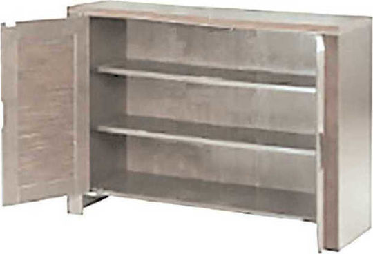 Holz Schuhschrank mit 2 Regalen Braun L114xW34xH68cm