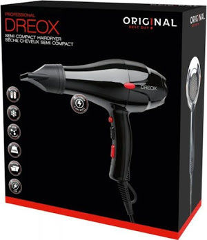 Sibel Dreox Compact Mini Йоничен Професионален Сешоар 1000W Черен