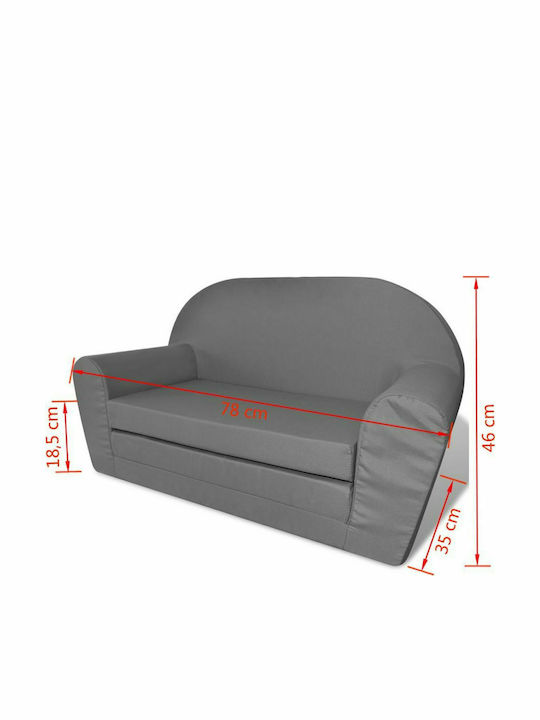 Детски Диван Сив 78x35x46см