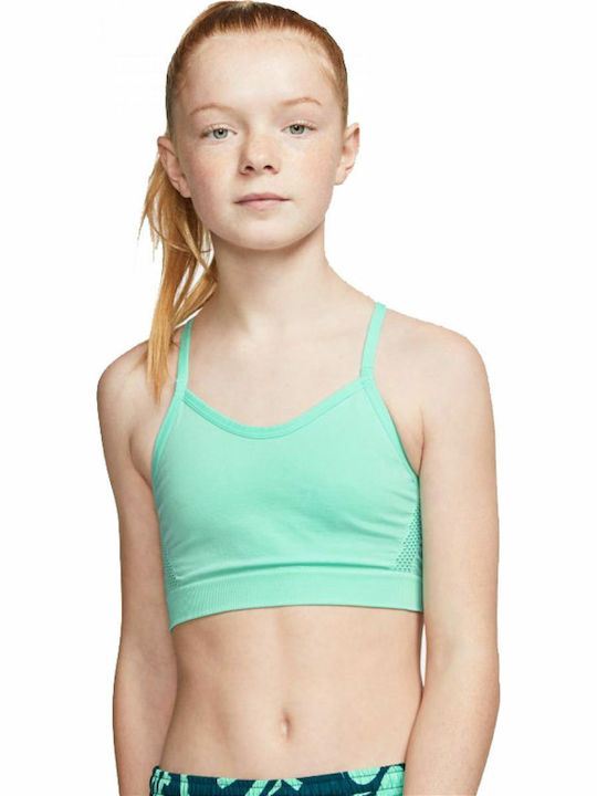 Nike Seamless Παιδικό Μπουστάκι Dri-Fit Τιρκουάζ