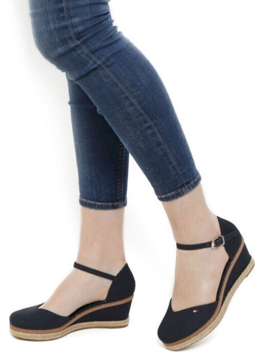 Women's Fabric Platform Espadrilles Navy Blue