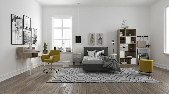 Σεκρετέρ Missoni 100x50x100εκ. Λευκό / Δρυς