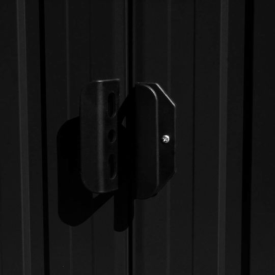 Metallic Garden Shed Galvanized Anthracite with Air Vents M2.57xW2.98xH1.78m