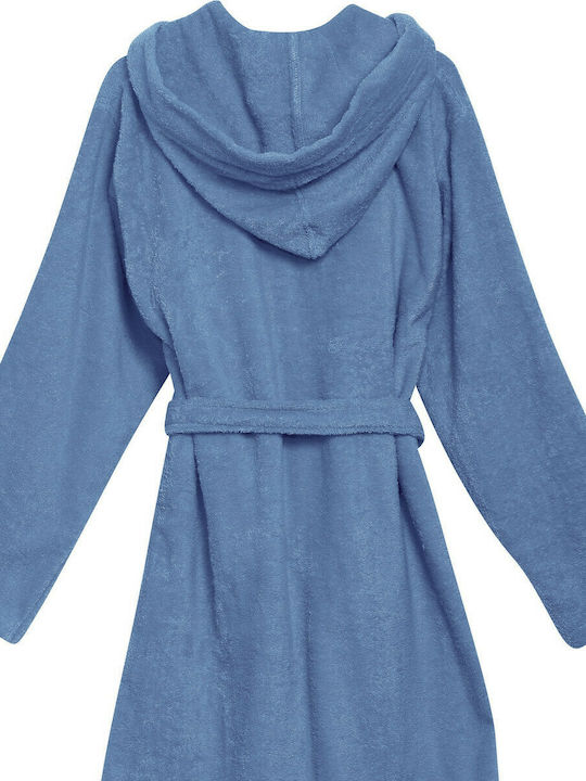 Das Home Happy Line 1450 Hooded Bathrobe Blue 430gr/m²