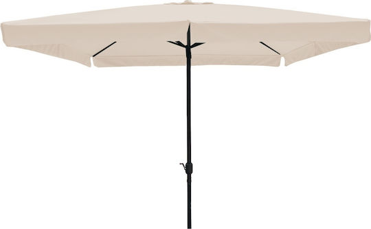 Umbrelă Pătrată din Aluminiu Bej 2x3m