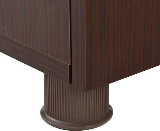 Vance Wooden Office Cabinet with Lock Wenge 60x46x75cm